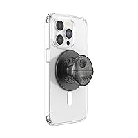 PopSockets Phone Grip Compatible with MagSafe, Phone Holder, Wireless Charging Compatible, Star Wars - Death Star Dimensional (Metal)