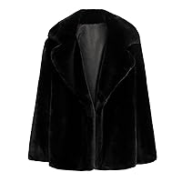 Faux Fur Coat Women Luxury Fluffy Open Front Cardigan Coats Wool Shawl Winter Coats Cloak Cape Fur Jacket Overcoat Outerwear