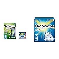 Nicorette 2 mg Mini Nicotine Lozenges to Help Stop Smoking - Mint Flavored Stop & 2mg Nicotine Gum to Help Quit Smoking - White Ice Mint Flavored Stop Smoking Aid