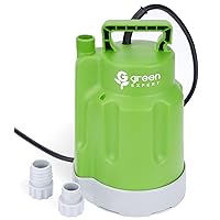Green Expert 1/4HP Submersible Utility Pump High Flow 1800GPH 25-Foot Power Cord for Quickly Water Removal Household Drainage Pump Easy to Use in Pools Hot Tub Flooded House Suit to Garden Hose