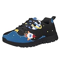 Children's Low-Top Sneakers Lightweight Breathable Running Tennis Shoes Fashion Front Lace-Up Walking Shoes (Little/Big Kid)