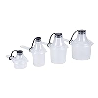 Supplement Container, Scoop, and Funnel System for Pre Workout Powder and Post Workout Protein, Spill Proof Holder Dispenser, Gym and Shaker Bottle Travel Accessory, PACK OF 4, WHITE