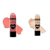 wet n wild MegaGlo Makeup Stick Bundle - Pink Floral Majority & Nude For Thought, Buildable Color, Versatile Use