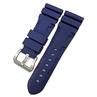 Rubber Watchband 22mm 24mm 26mm Silicone Watch Strap Fit For Panerai Submersible Luminor PAM Green Blue Waterproof Bracelet