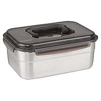STENCOC Stainless Steel BPA Free Rectangular Leakproof Airtight Kimchi/Pickle/Food Storage Container Saver (3L / 101oz / 9.8