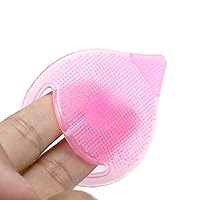 Silicone Face Scrubbers Exfoliator Brush-Facial Cleansing Face Brush Blackhead Scrubber Exfoliating Brush-Facial Cleaning Pad Pink