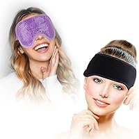 NEWGO Bundle of Gel Eye Mask for Puffy Eyes and Headache Ice Packs