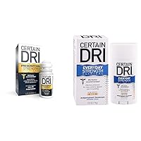 Certain Dri Prescription Strength Hyperhidrosis Treatment - 72 Hour Protection, 1.2oz + Everyday Strength All Day Protection Against Odor and Sweat, 2.6oz