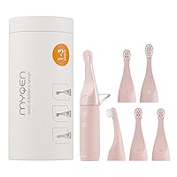 Kids Electric Toothbrush for Toddlers, Small Size with Timer, Music, Light, Soft Dupont Heads, Rechargeable Gentle Power & Easy Grip Handle (Ages 1-3, Cherry Blossom Pink)
