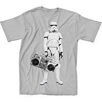 STAR WARS Storm Trooper My Radio Adult Silver T-Shirt