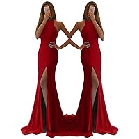Women’s Sensual Bodycon Halter Neck Hollow Out Evening Gown, Elegant Formal Dress with Hip-Hugging Silhouette