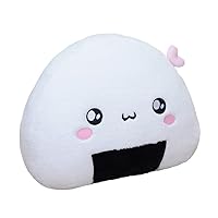 Stuffed Short Plush Onigiri Sushi Girls Birthday Gift Japanese Expression Food Neck Pillow Cushions Nap Doll Home Essential (14.17 inch, Pink Lovely)