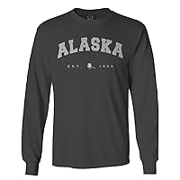 Vintage Retro Alaska State Gift Long Sleeve Men's