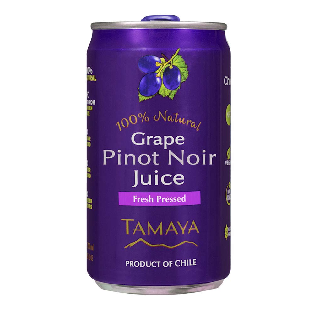 Tamaya Pinot Noir Grape Juice, NFC, Not From Concentrate, 125 Fresh Pressed Grapes, 100% Natural, No Sugar Added, No Preservatives, 6.75 Fl Oz Mini...