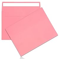50Packs A7 Pink Envelopes 5x 7 Inch Card Envelopes,Self Seal for Weddings, Greeting Cards，Mailing， Invitations, Photos, Postcards