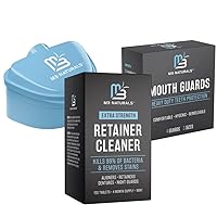 Retainer Cleaner, Denture Bath Case, and Mouth Guards Bundle
