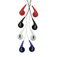 CTA Digital 4-Pack Gellybean Earbuds (Black, White, Red, Blue)