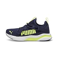 PUMA Rift Slip On Sneaker, Navy-Electric Lime, 6 US Unisex Big Kid