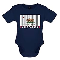 California Barcode Style Flag - Organic Babygrow/Body suit