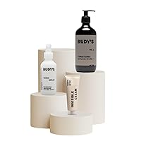 Rudy's Coarse Hair Light Hold Bundle (No.2 Conditioner, Tonic Spray & Invisible Cream) | Natural Ingredients w/Coconut Oil, Paraben & Sulfate Free - All Hair Types for Men & Women