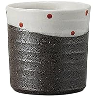 Set of 3, Rock Cup, Snow Makeup Polka Dot (Red), Rock Cup, 3.5 x 3.5 inches (8.8 x 9 cm), Earth, Restaurant, Ryokan, Japanese Tableware, Restaurant, Commercial Use, Tableware