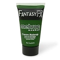 Mehron Makeup Fantasy FX Cream Makeup | Water Based Halloween Makeup | Green Face Paint & Body Paint For Adults 1 fl oz (30ml) (Green)