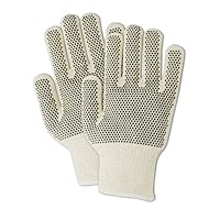 MAGID N930RLIPR MultiMaster Ambidextrous Nitrile Dotted Gloves, Jumbo (Fits ), Natural , Men's (Fits Large) (Pack of 12)