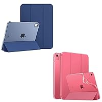 MoKo iPad 10th Generation Case 2022,Smart Cover Case for iPad 10th Gen 10.9 inch 2022 Navy Blue & Watermelon Red