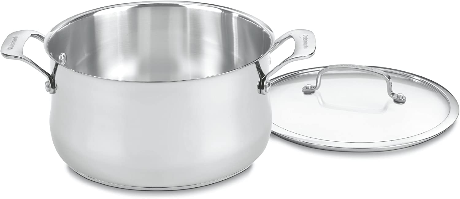 Cuisinart Contour Stainless 6-Quart Saucepot with Glass Cover