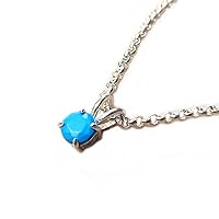Bohemian Turquoise 925 Sterling Silver Pendant Necklace