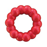 KONG Ring - Tough Dog Toy - Rubber Dog Ring Chew Toy - Dog Dental Toy to Support Healthy Teeth & Gums - Supports Healthy Chewing Behavior - Medium/Large Dogs