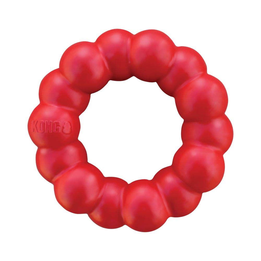 KONG Ring - Tough Dog Toy for Aggressive Chewers - Rubber Dog Ring Chew Toy - Dog Dental Toy to Support Healthy Teeth & Gums - Supports Healthy Chewing Behavior - Small/Medium Dogs