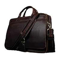 Luxury Genuine Leather Men Briefcase Laptop Bag Portfolio Business Bag Briefcase Document Office Bag