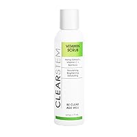 CLEARstem - VITAMINSCRUB - Antioxidant-Infused Scrub Cleanser - Exfoliating Face Wash + Body Scrub - Vitamin C, Hemp, Bamboo - Skin Care Products - Vegan, Gluten Free, Cruelty Free - 6 fl oz / 177ml