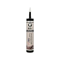08166I RD PRO Industrial Grade RTV 100% Silicone Weather-Resistant Sealant, 10.1 oz. Tube, Black, 1-Pack