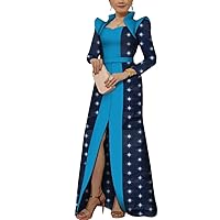 Women Dress African Long Sleeve Dashiki Long Maxi Dresses for Women Party Robe Dress