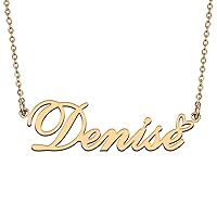 HUAN XUN Personalized Custom Initial Pendant Name Necklaces for Women Girls in Gold Silver