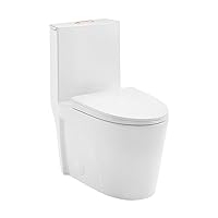 Swiss Madison Well Made Forever SM-1T254HBG, St. Tropez One Piece Elongated Toilet Dual Vortex Flush, Rose Gold Hardware