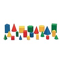 Mini Plastic GeoSolids Relational Shapes, Set of 32 Blocks