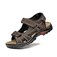 Outdoor Men's Sandals Leather Large Men's Sports Sandals for men Leather Casual Open Toes Sandal