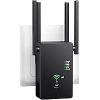 2023 WiFi Extender, WiFi Extenders Signal Booster for Home Covers Up to 8000 Sq. Ft and 40 Devices, Dual Band 2.4G/5G 1200Mbps Wireless Internet Repeater and Signal Amplifier Easy Setup - Black