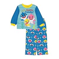 Nickelodeon Boys' Paw Patrol | Baby Shark 2-Piece Loose-fit Fleece Pajamas Set