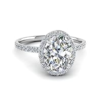 Choose Your Gemstone 925 Sterling Silver Oval Shape Halo Engagement Rings for Women, Bridal, Wedding, Engagement, Birthday, Birthstone Ring : US Size 4 to 12