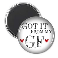 For BF Got It From My GF Boyfriend Refrigerator Magnet Sticker Decoration Badge Gift
