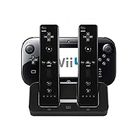 3 in 1 Charger Dock Charging Station Base for Wii U Gamepad Charger Stand wii u Gamepad Charger Cradle WII U Gamepad Power Stand wii u Charging Dock