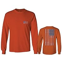 Fitness Bars America American Flags Gym Tough Workout Long Sleeve Men's