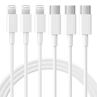 USB C to Lightning Cable 3Pack 10FT [MFi Certified] Type C Power Delivery Fast Charging Cord for iPhone 14/13/12/11/XS/XR/X/8/iPad