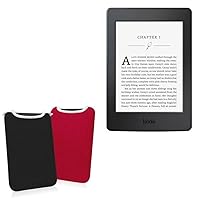 BoxWave Case Compatible with Kindle Paperwhite (1st Gen 2012) - SlipSuit, Soft Slim Neoprene Pouch Protective Case Cover - Jet Black/Crimson Red (Reversible)