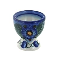 Blue Rose Polish Pottery Forget Me Not Egg Cup