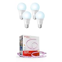 Sengled Zigbee Smart Light Bulbs That Work with Alexa Daylight 4 Pack Bundle Zigbee Smart LED Light Strip 2M (6.56ft)